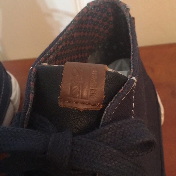 Navy canvas and leather chukkas! Ben Sherman!! main image 7
